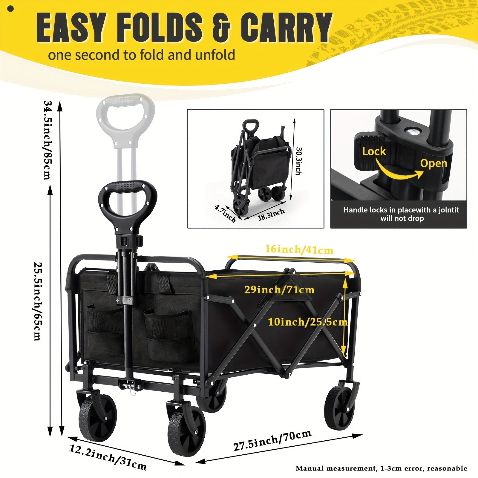 2025 New Cross-Border Dropshipping 1 Piece Foldable Carriage Pet Cart Beach Cart Cross-Border Dropshipping