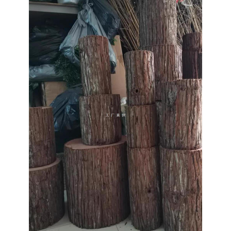 Пустотелый пень, деревянный забор, свадебные декорации, фальшивый деревянный пень