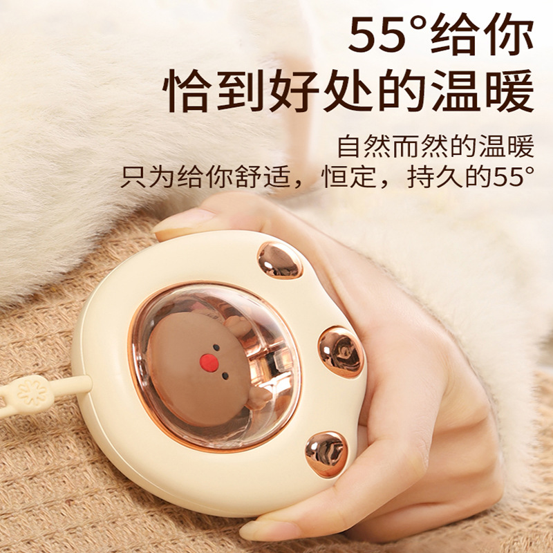 New USB Charging Cat Claw Hand Warmer Cat Claw Explosion-proof Compact Portable Cute Cartoon Rechargeable Hand Warmer