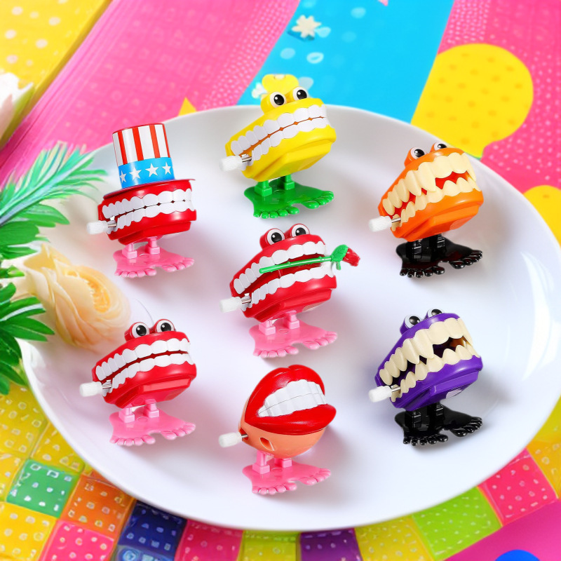 Заводные прыгающие зубы с глазами, цилиндр, прыгающие зубы, награда для детского сада на Хэллоуин