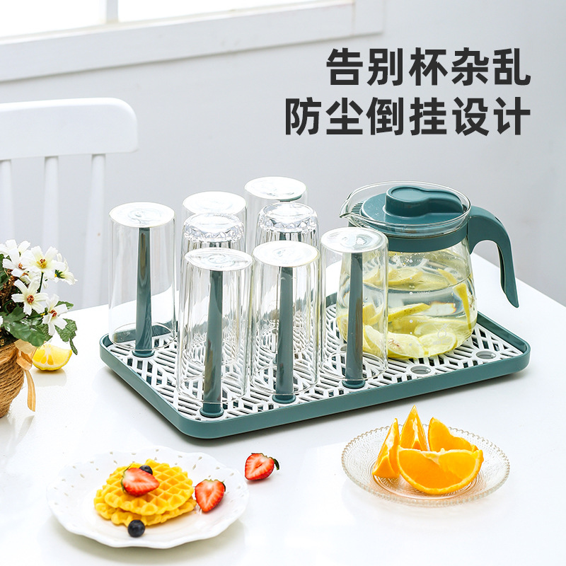 Creative Glass Cup storage rack Tea Tray storage tea cup upside down draining rack draining cup rack Cup drying rack