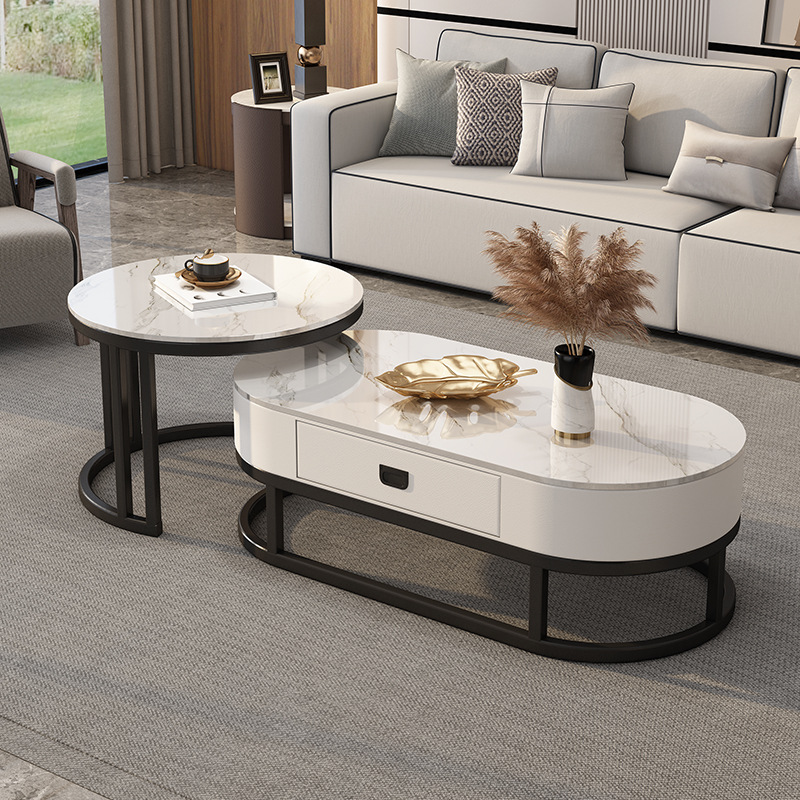 Slate Coffee Table Living Room Home 2025 New Small Apartment Accessible Luxury Internet Celebrity Classy Coffee Table Simple Modern Small Table