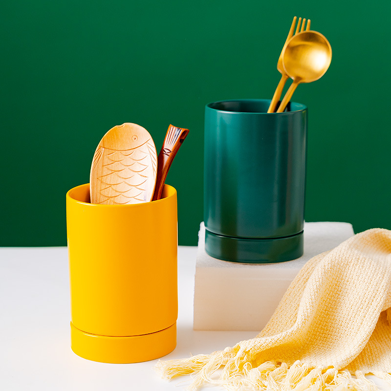 Nordic chopsticks basket mildew-proof ceramic chopsticks barrel draining rack chopsticks cage storage household kitchen storage rack