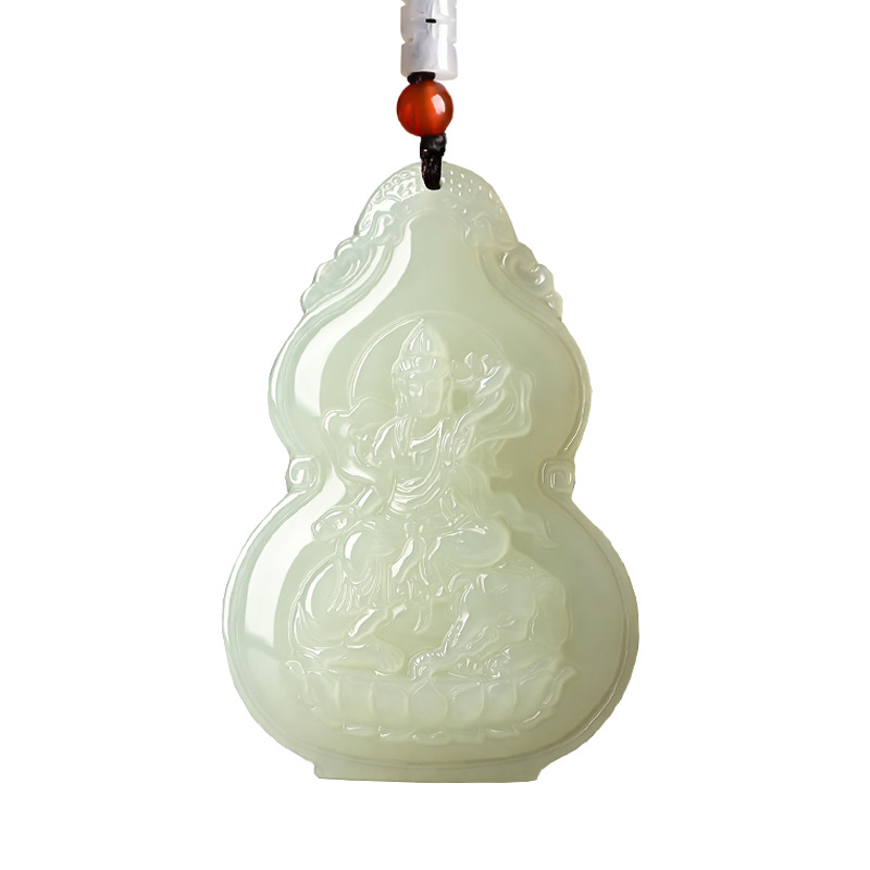 Hetian Jade Buddha Pendant Thousand-Hand Guanyin Jade Pendant for Men, Bodhisattva Samantabhadra, Vairocana Buddha Jade Pendant for Women