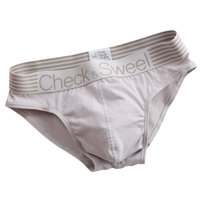 Men's Briefs, Men's Pure Cotton Sports Loose Breathable Wide-Brimmed Youth Briefs, Shorts