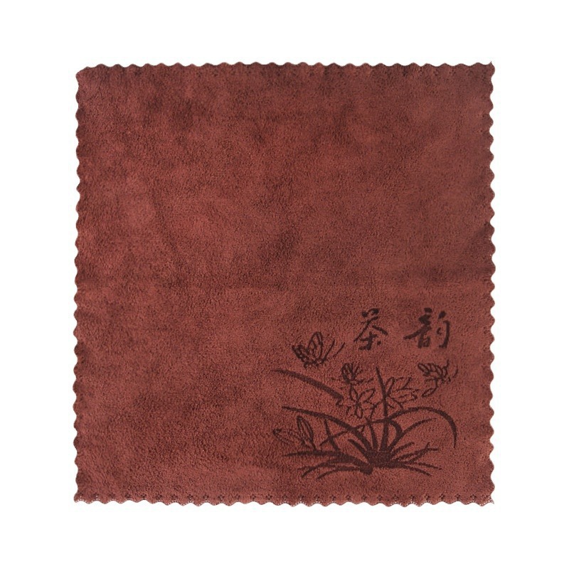 Tea Towel Absorbent Tea Towel Tea Table Rag Thickened Pot Towel Kung Fu Tea Towel Tea Pad Small Square Towel Set Logo