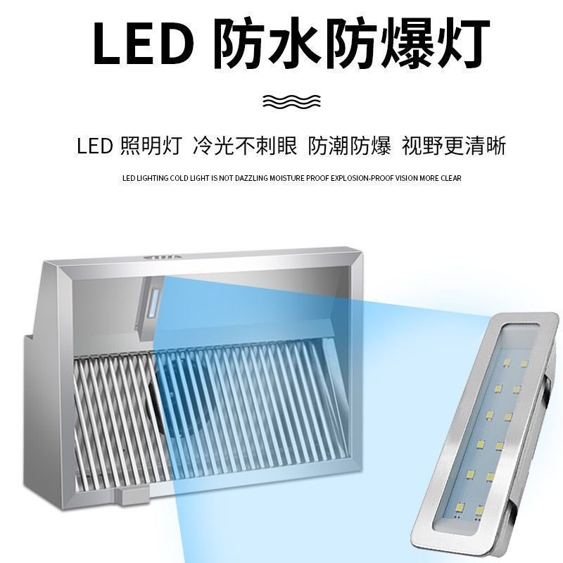 Range Hood Commercial Restaurant Large Suction Smoke-Free Environmentally Friendly Stainless Steel Exhaust Hood Oil Fume Purifier All-In-One Machine