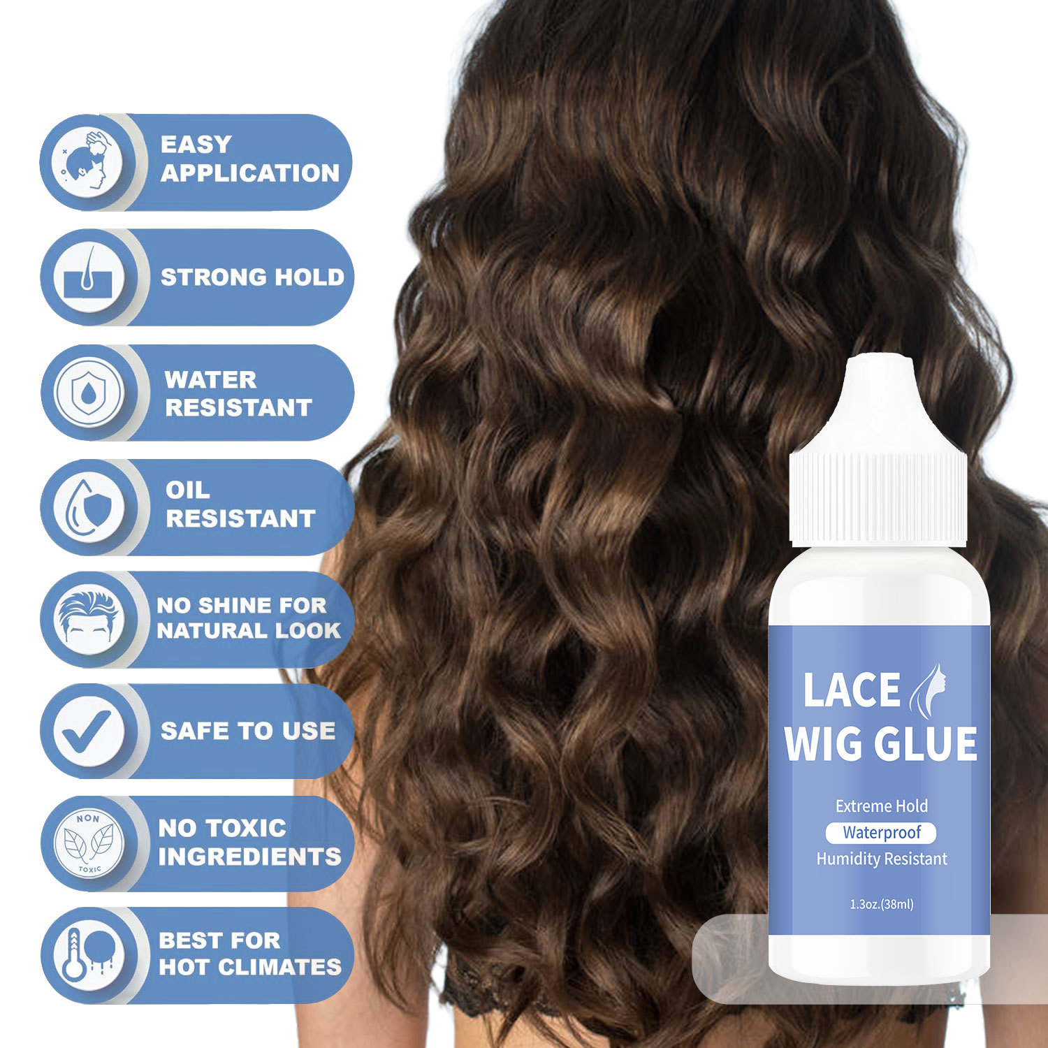 Cross-border Amazon Lace wig glue does not hurt skin sticky lace headgear durable and strong waterproof