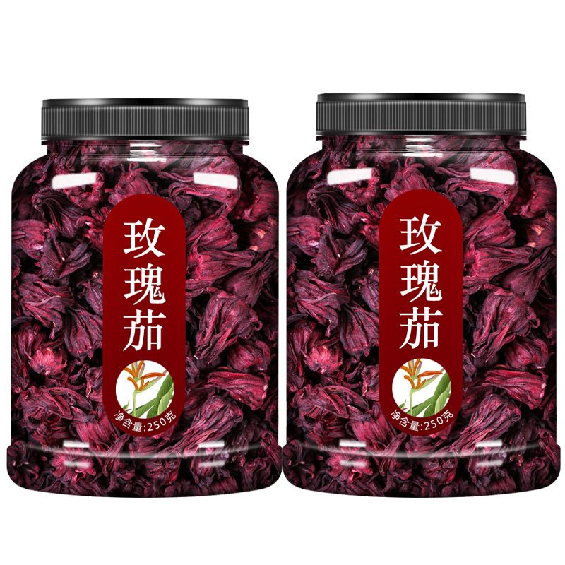 Premium Roselle Hibiscus 500g Canned Flower Tea Fresh Roselle Tea Bags with Tangerine Peel Free Shipping