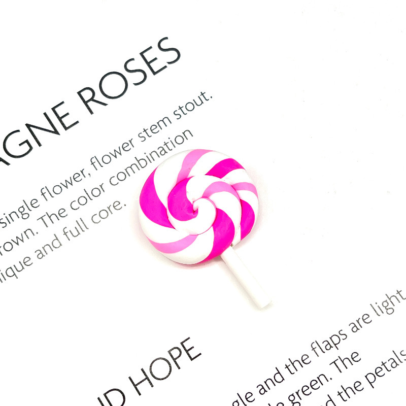 Factory direct soft pottery simulation lollipop cream glue handmade diy jewelry food play accessories micro landscape plug-in