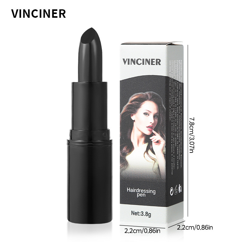 Vinciner Cross-Border Disposable Hair Coloring Pen to Cover Gray Hair Portable Lipstick Temporary Coloring Pen