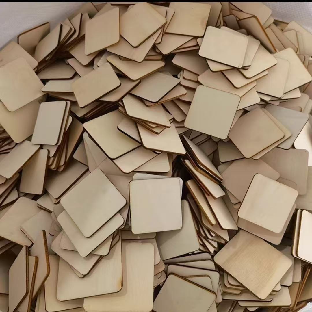 Деревянные квадратные детали для DIY ручной росписи
