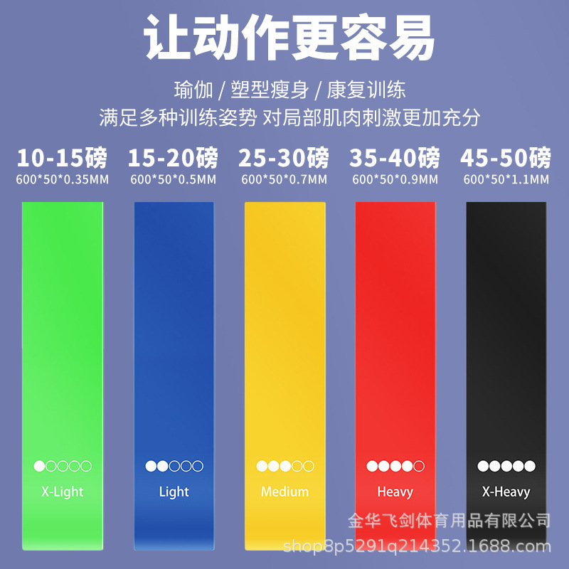 Elastic Band Yoga Latex Resistance Band Home Exercise Training High Elasticity Resistance Band Peach Butt Elastic Circle Fitness