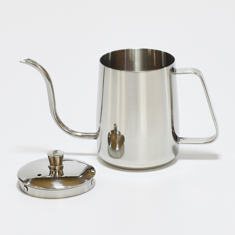 Factory wholesale 304 stainless steel coffee pot long mouth fine mouth tea kettle induction cooker for coffee hand brewing pot