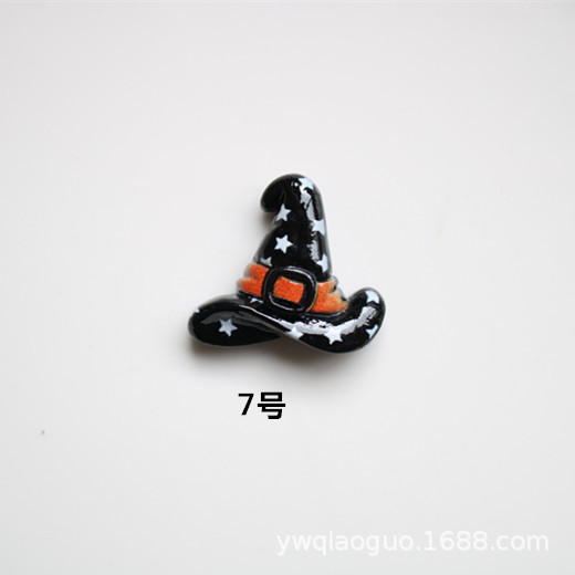 Halloween Vampire Ghost Pumpkin Bat Resin Accessories DIY Halloween Hairpin Ring Handmade Accessories
