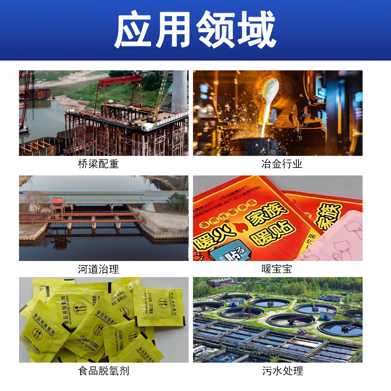 Iron Powder High Specific Gravity Counterweight Iron Casting Sand Heavy Medium Powder for Metallurgical Parts Sewage Treatment Magnetic Powder Ore Sand