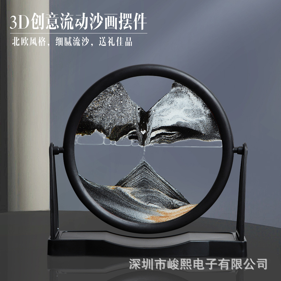 Кросс-бодрствующие новые креативные подарки, 3D ночной свет, песчаная живопись, настольные украшения, атмосферный светильник для спальни