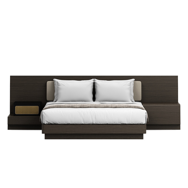 Yaduo 4.0 Hotel Furniture Standard Room Full Room Hotel Special Bed Box Bedside Cabinet Bed Screen Customization Factory