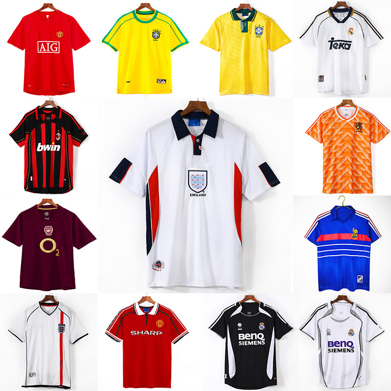 Ретро футболка Челси Барселона Манчестер Юнайтед конный спорт Манчестер Сити Бразилия Англия H конный футбол