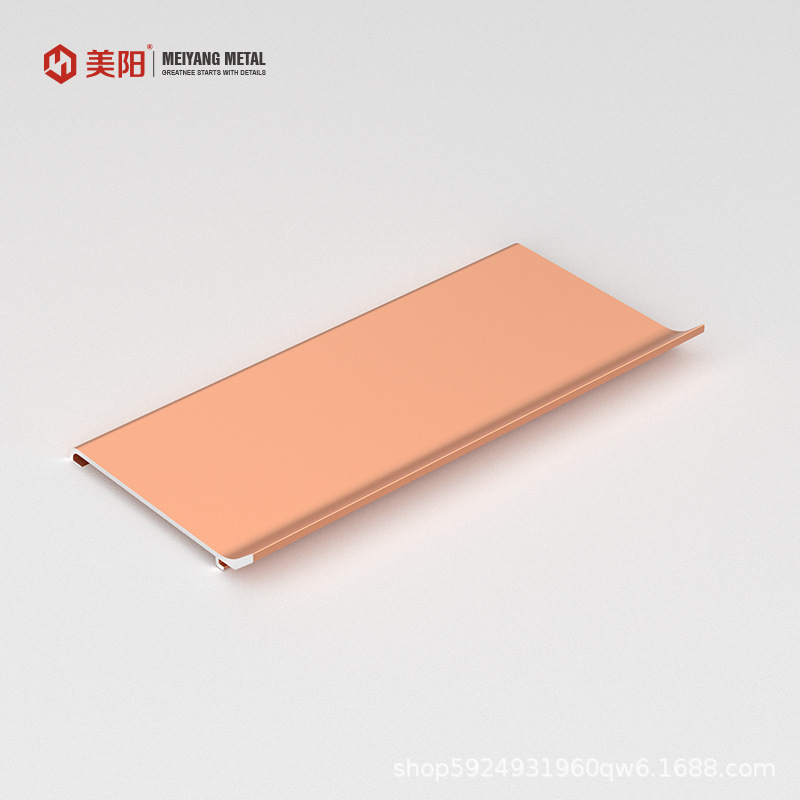 Non-slotted very narrow aluminum alloy skirting line 4cm 6cm 8cm 10cm metal wall panel edge solid wood anchor