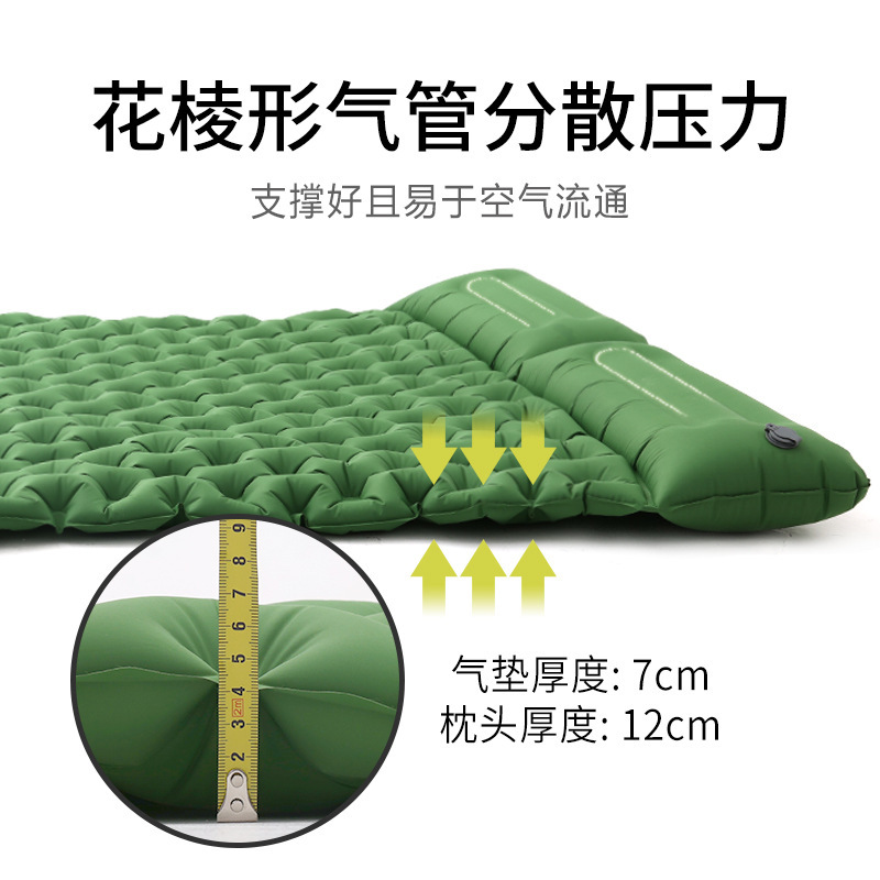 Cross-Border Tpu Double Inflatable Mat Ultra-Light Outdoor Portable Tent Mat Camping Camping Style Moisture-Proof Mat Factory Direct Sale