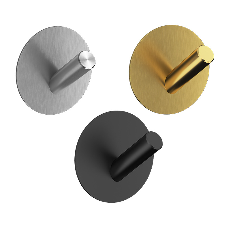 Hook self-adhesive stainless steel sticky hook stainless steel hook kitchen bathroom hook coat hook towel hook