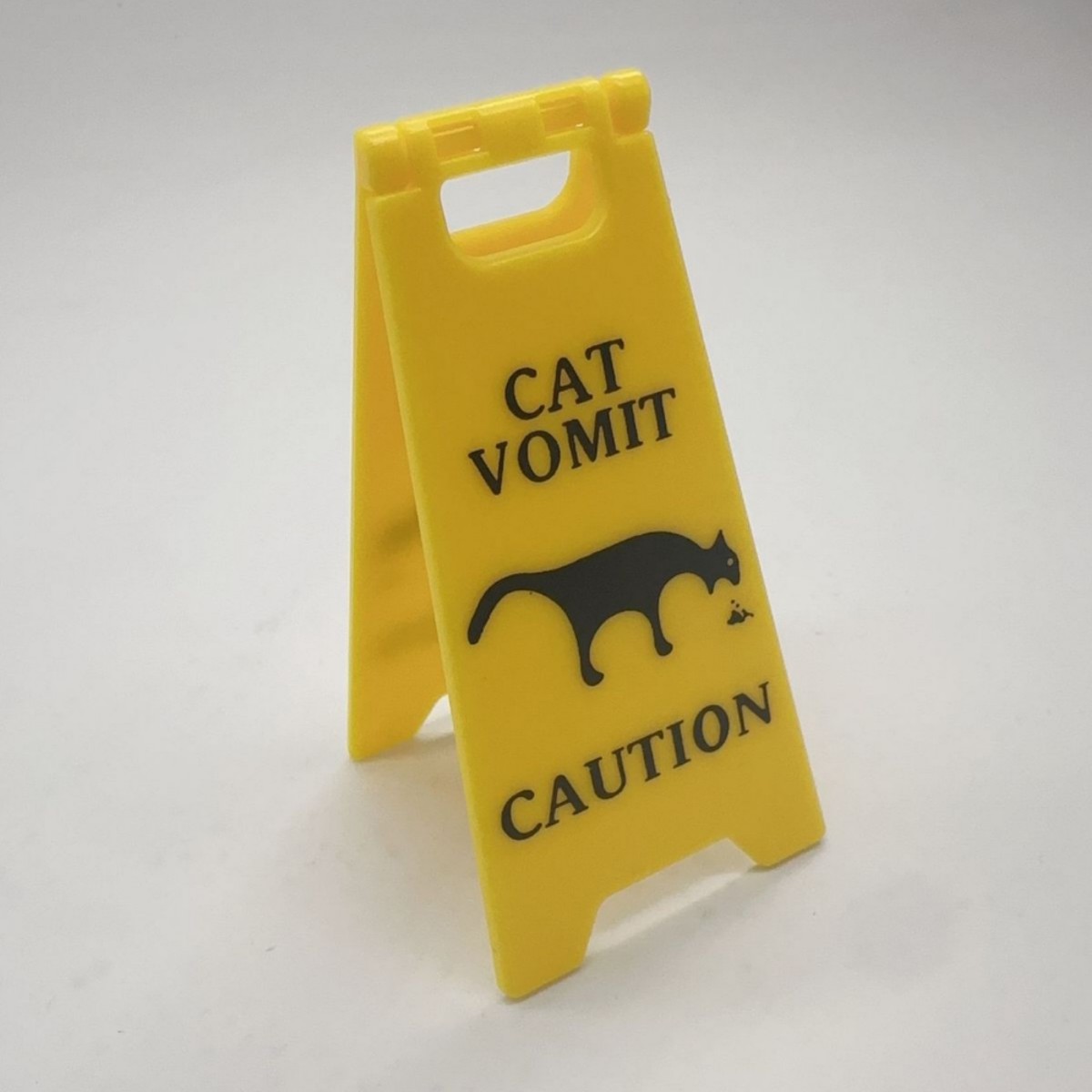 Cat Vomit Sign Cat and Dog Vomit Sign Cat Vomit Wet Floor Wet Warning Sign