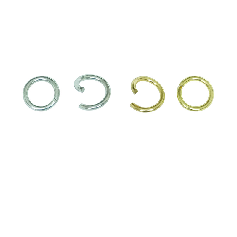 Manufacturer Open Ring Four-Section Chain Eight-Character Ring Crayfish DIY Jewelry Accessories Keychain Dog Buckle Connecting Ring Gold and Silver