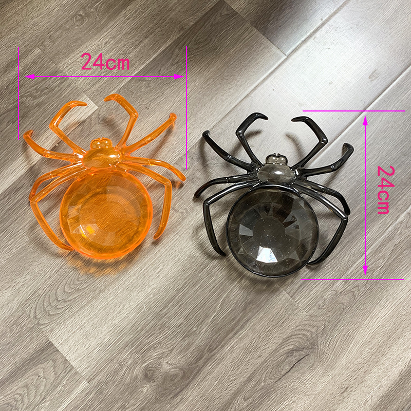 Spot Spider Fruit Plate Ktv Cross-Border Supply Festival Festive Cartoon Fruit Plate Ghost Festival Halloween Spider Candy Basket