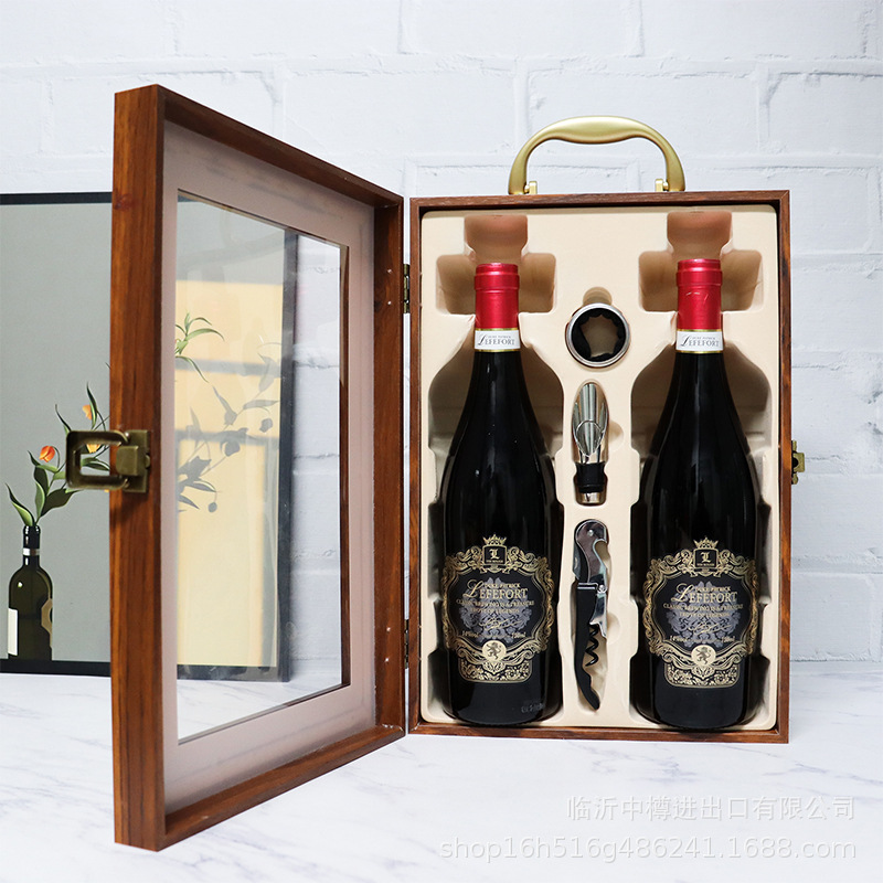 French Imported Red Wine Gift Box Private Domain Live Broadcast One-Piece Drop Shipping Physical Offline Wholesale 14 Degree Dry Red Wine