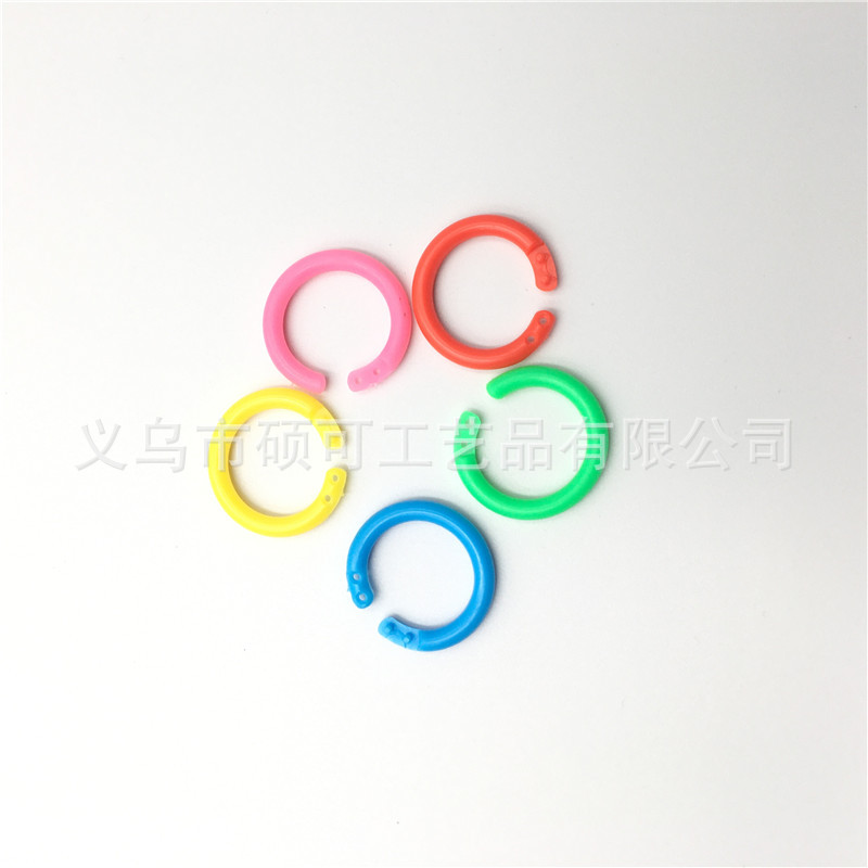 In stock supply plastic book ring binding loose-leaf ring buckle card album ring also has metal material