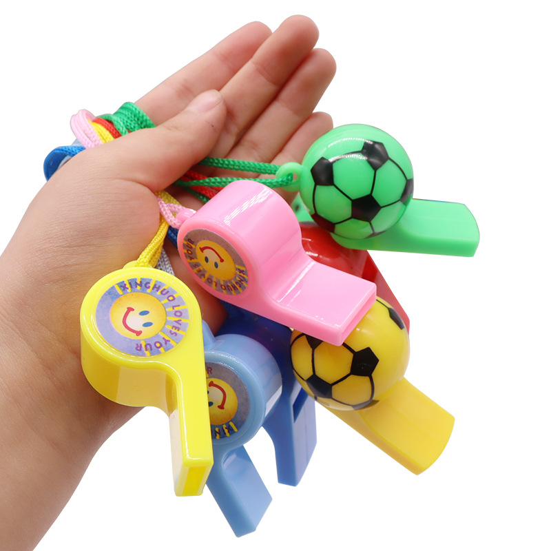 Factory direct whistle referee new plastic children with rope whistle fans Whistle Sports whistle manufacturers wholesale