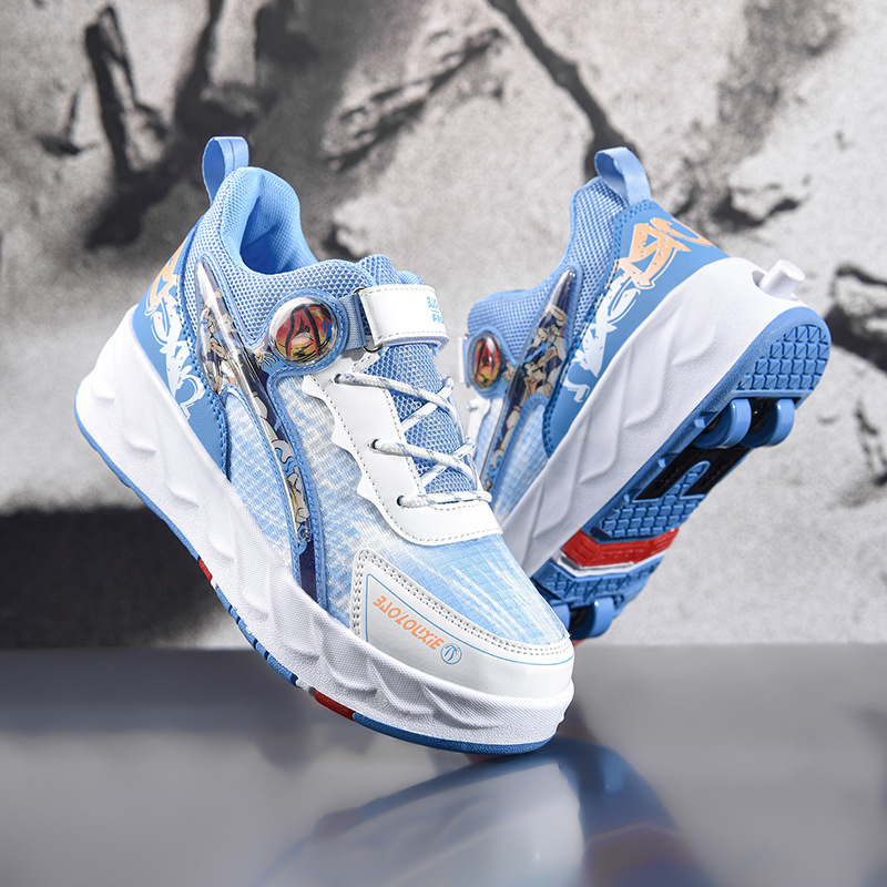 Производители Emoge, эксклюзивные четырехколесные обуви для детей, светящиеся роликовые обуви для мальчиков и девочек