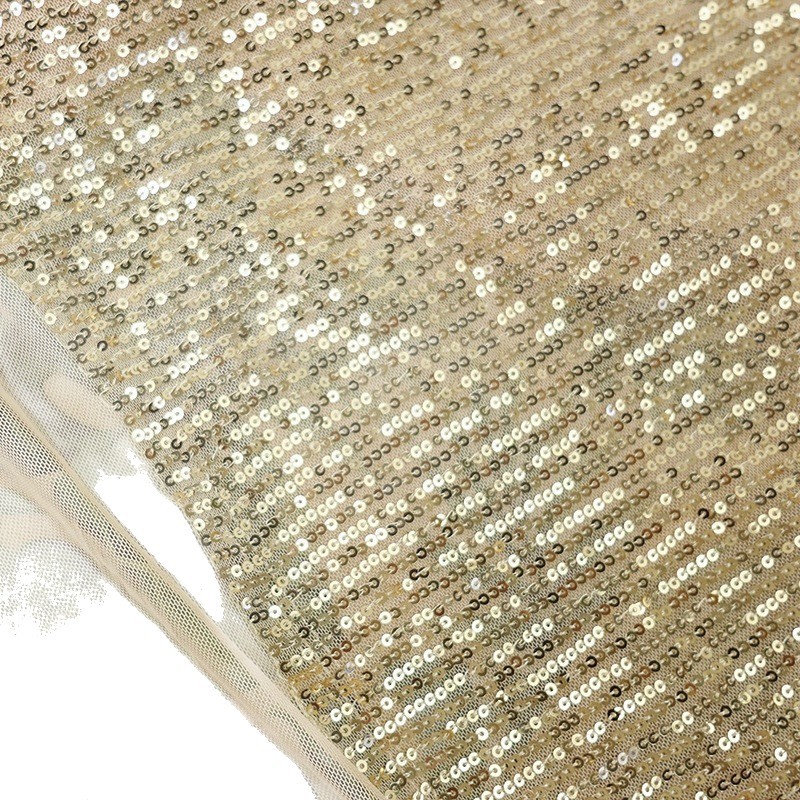 60 colors in stock supply 3mm straight sequined embroidery elastic mesh beads embroidered cloth stage wear fabric