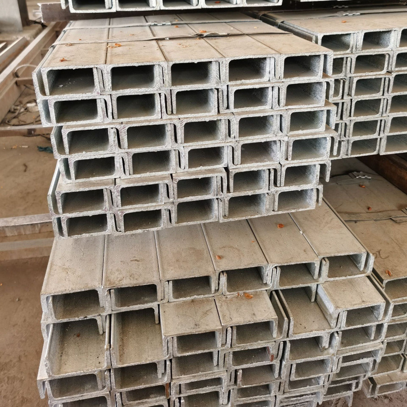 Galvanized channel steel Q235B hot rolled U-shaped C- shaped steel building curtain wall steel structure light 10 20 cold-formed channel steel