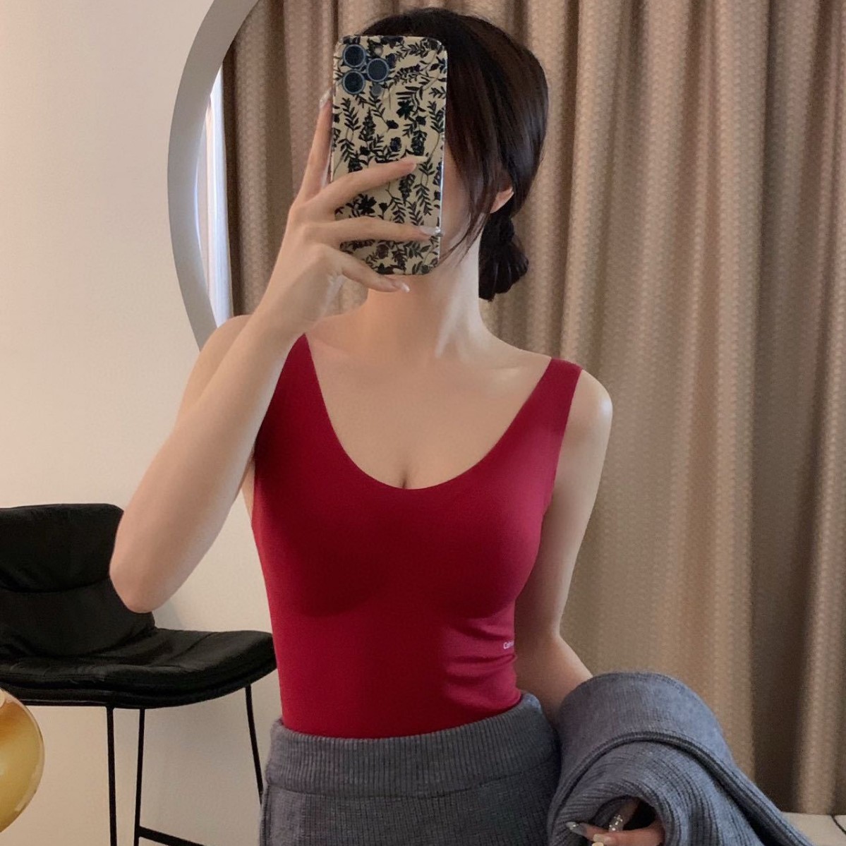 Красный Бюстгальтер Набор Подарочная Коробка Нижнее Белье Набор Год Жизни Красный Бюстгальтер Вишневый Жилет Нижнее Белье Удача