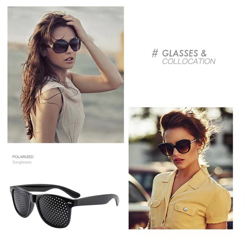 Vision correction glasses small hole rice nail eye protection glasses pinhole glasses certification to ensure the adjustment of various poor vision
