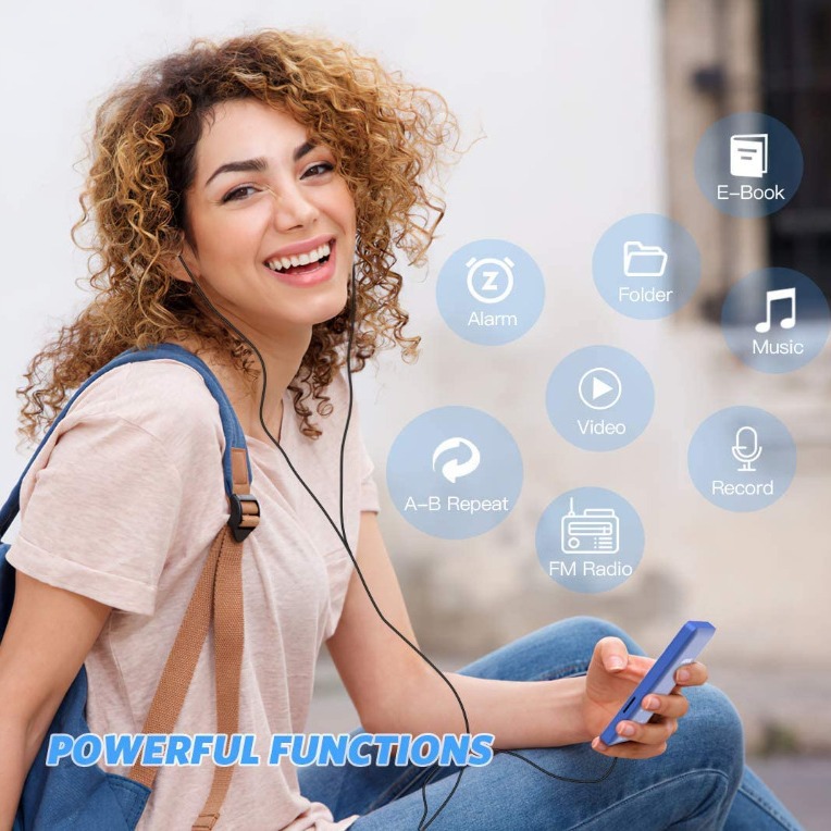 Foreign Trade Edition Factory Wholesale MP3MP4 Music Player Bluetooth FM E-book Recording Walkman