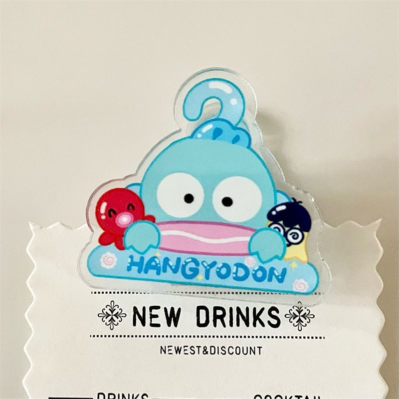 Sanrio Clip Coulomy Merlot Clip PP Clip Cartoon Cute Q Version ins Wind Transparent Clip