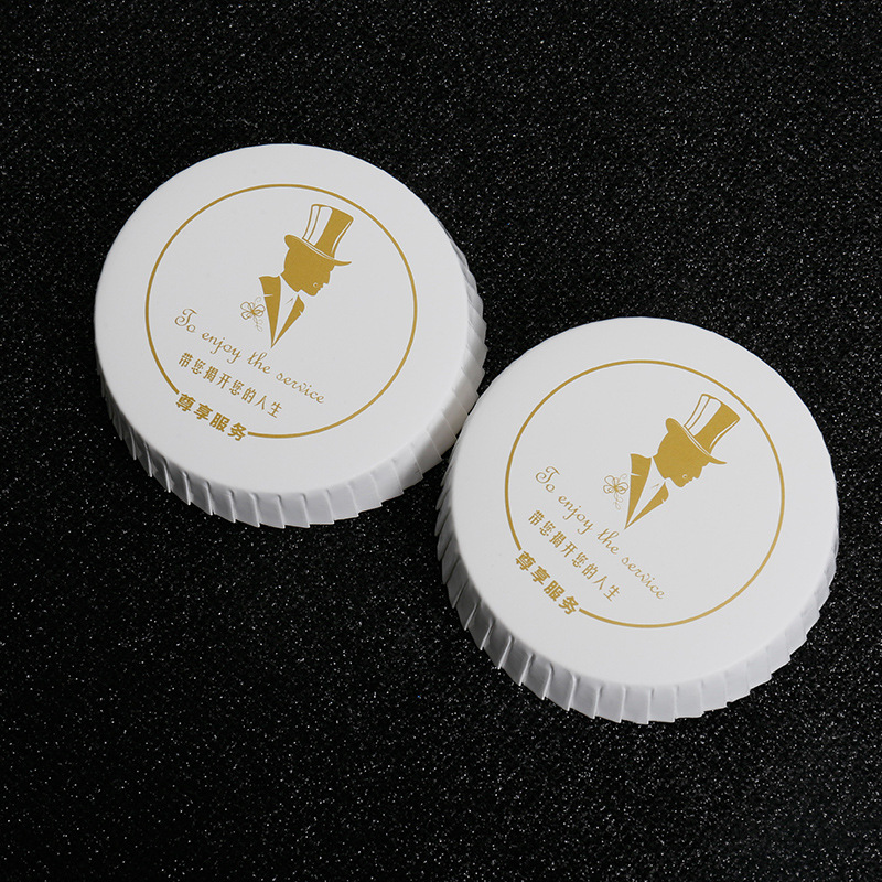 Paper Disposable Cup Lids for Hotels, Guesthouses, and Barber Shops, Dust-Proof Perforated Cup Lids with Logo Customization