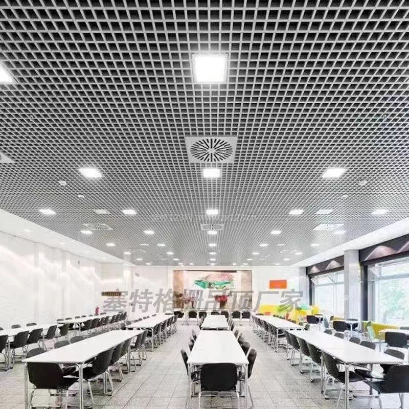 Grille ceiling ceiling grid aluminum iron grille integrated ceiling decoration material self-loading grid shed grape rack square