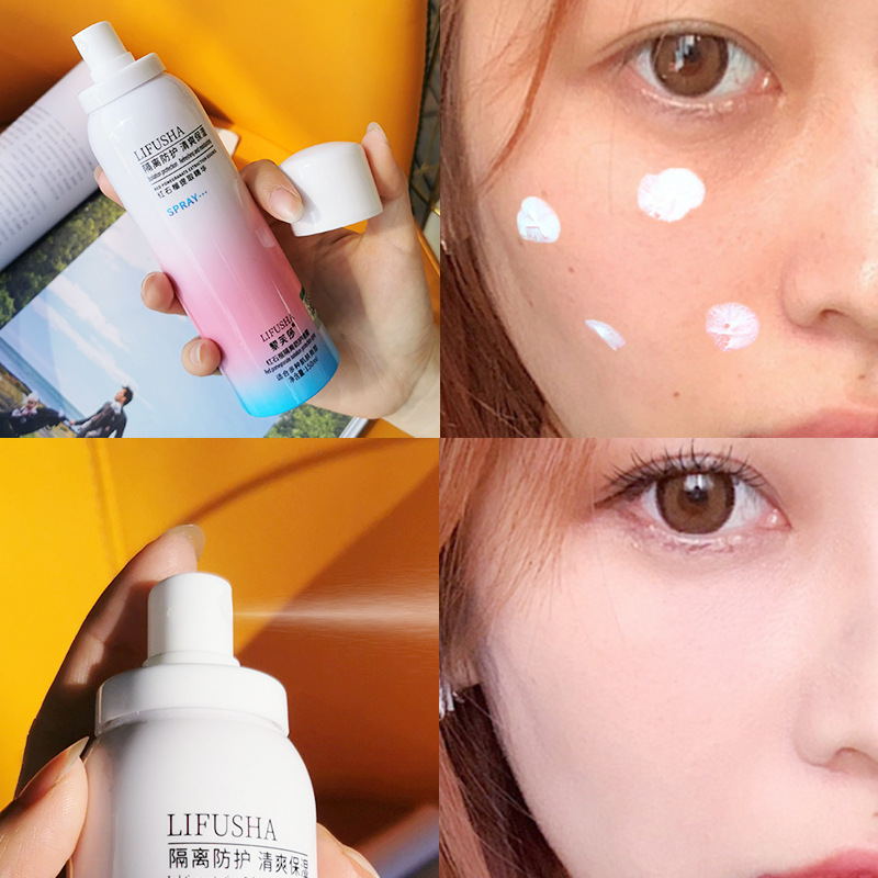 Levsa Red Pomegranate Isolation Protective Spray Anti-Sweat before Makeup Moisturizing and Brightening Skin Isolation Spray