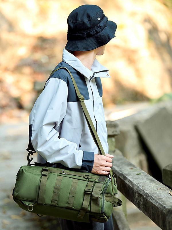 Masawe Outdoor Large-Capacity Multi-Functional Waterproof Backpack Sports Travel Bag Fishing Cross-Body Bag Commuter Backpack