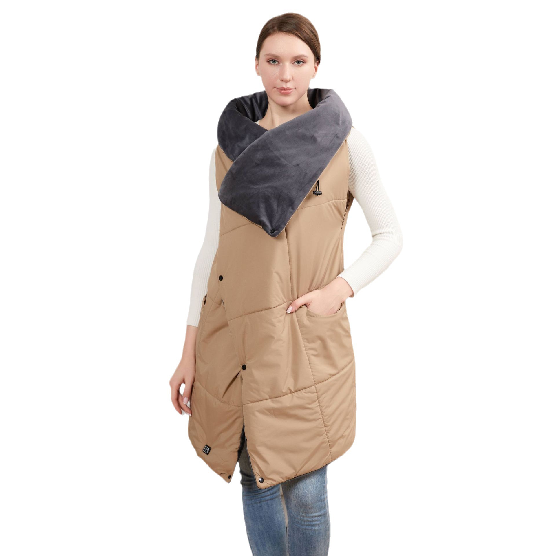 [Full Net Same Price] Cross-border Supply fleece-lined Heating Blanket Vest Heating Blanket Wearing Electric Blanket Shawl