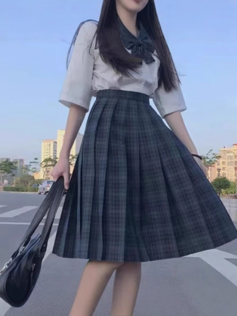 Vivienne Genuine JK Dress Student Japanese School Long Dress Female Orthodox Short Skirt Japanese JK Uniform