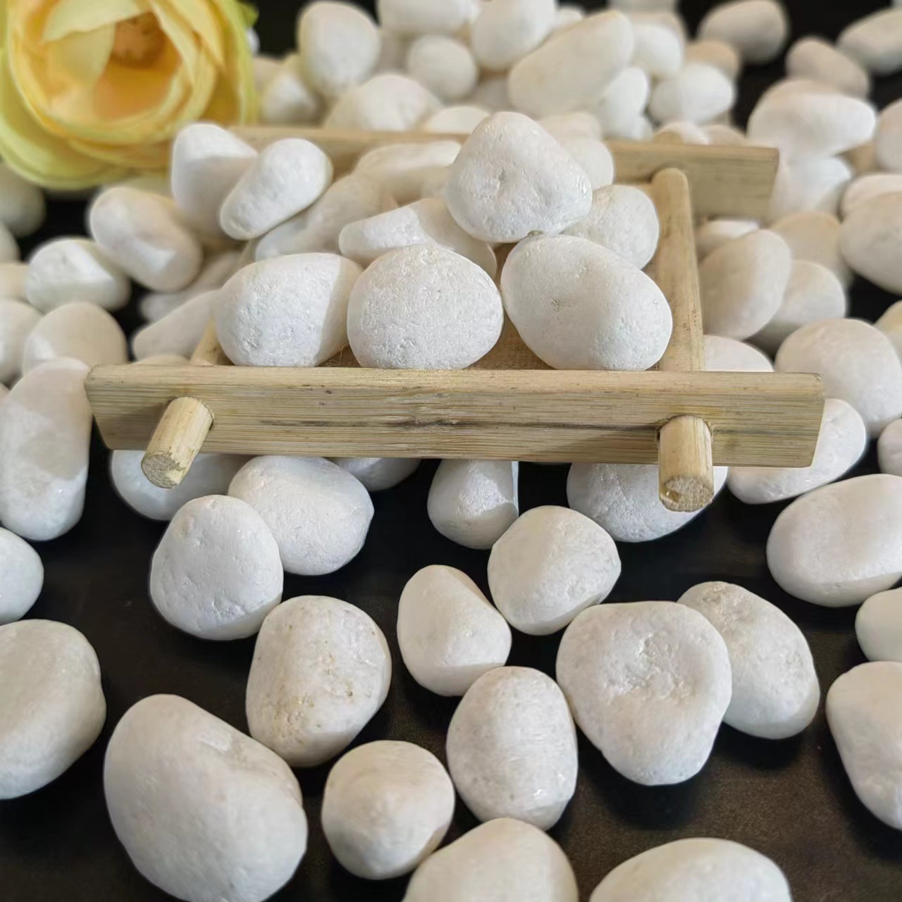 Pebbles White Stone Gravel Courtyard Paving Decorative White Stone Dry Landscape Landscaping White Gravel White Stone