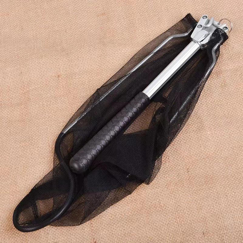 Luya Fishing Net Aluminum Alloy Triangular Folding Short Section Hand Fishing Net Single Section Stream Small Fishing Net