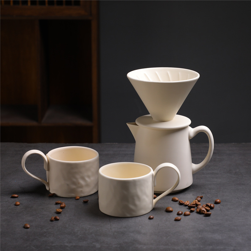 Ceramic Hand Coffee Pot suit V60 Coffee Filter Ceramic Filter Cup Coffee Pot Cross-border Hot Selling Sharing Pot