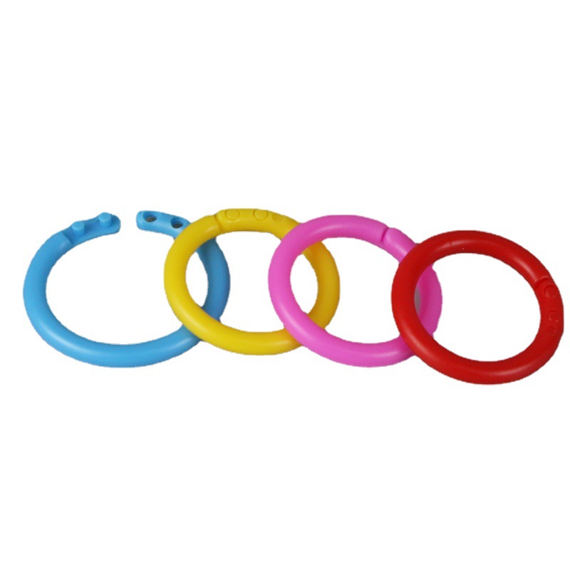 Production of loose-leaf ring loose-leaf ring plastic buckle ring plastic ring color binding ring clamp ring Open Book Ring