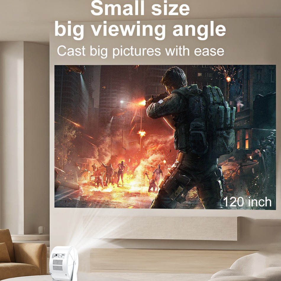 Cross-Border High-Lumen Home Ultra-High-Definition Projector Android System Comes with Ptz Home Mobile Phone 4K Projector